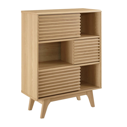 Modway Outlet Render Three-Tier Display Storage Cabinet Stand by Modway  Living Room Furniture Oak - EEI-3343-OAK