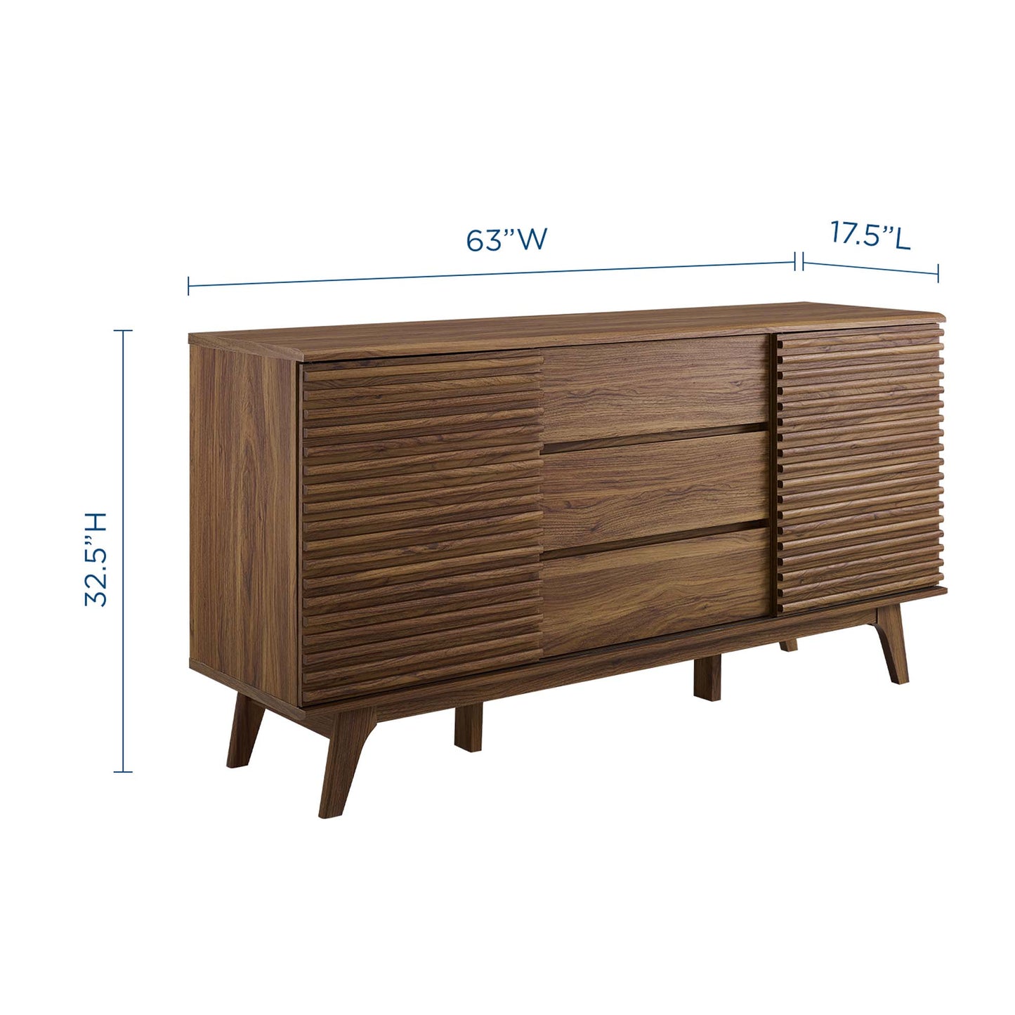 Modway - Render 63" Sideboard Buffet Table or TV Stand by Modway  Living Room  Brown - EEI-3344-WAL