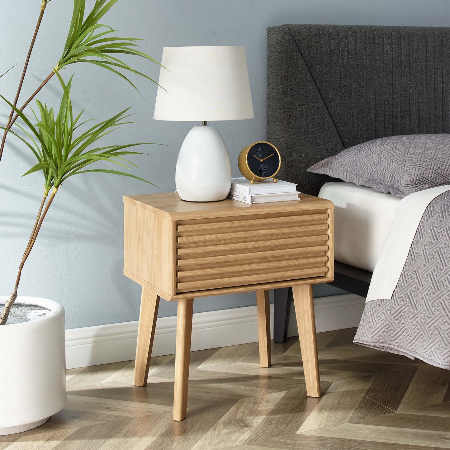 Modway - Render End Table by Modway  Bedroom Case Goods Brown - EEI-3345-OAK