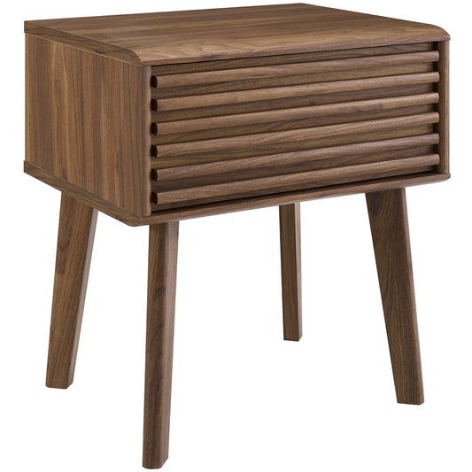 Modway - Render End Table by Modway  Bedroom Case Goods Brown - EEI-3345-WAL