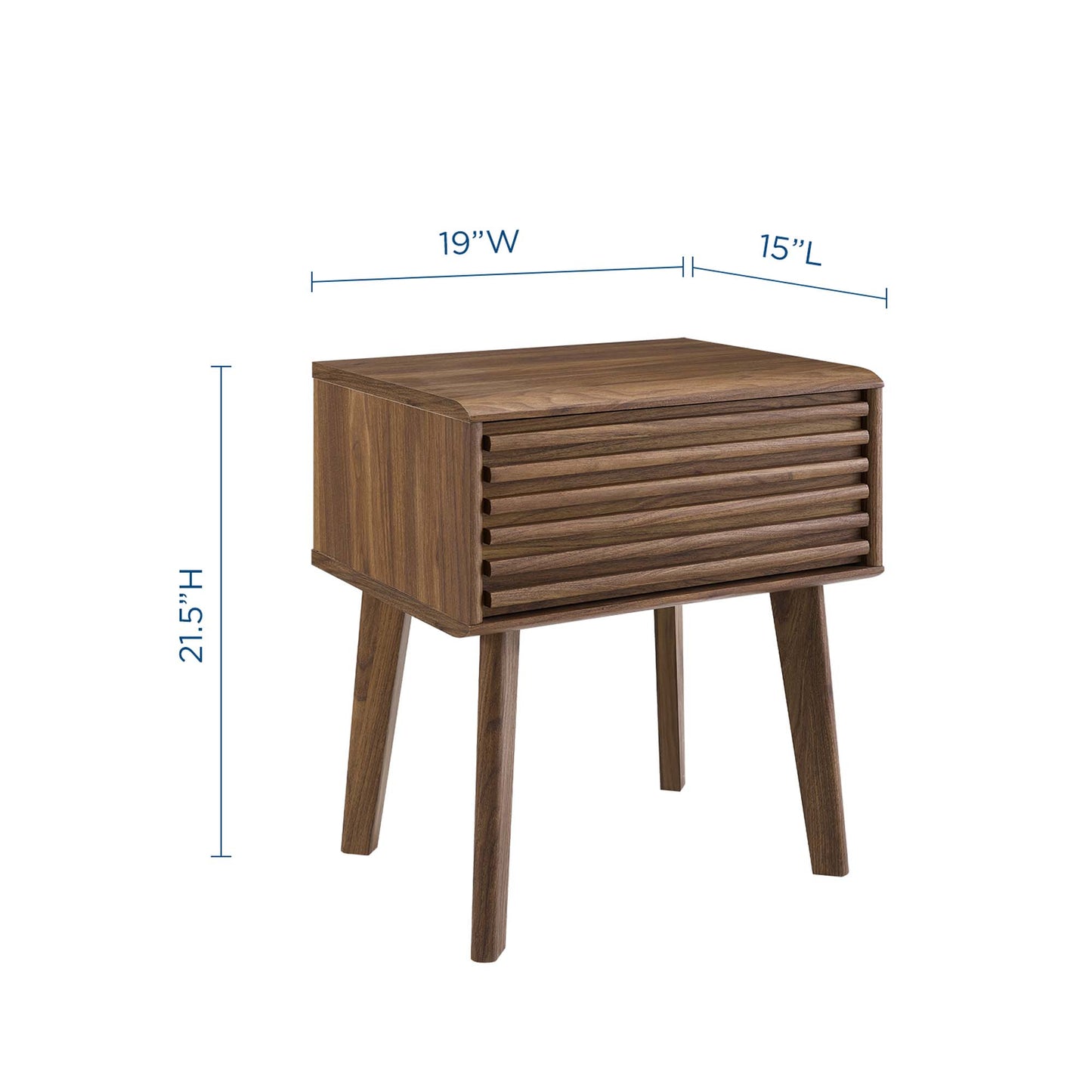 Modway - Render End Table by Modway  Bedroom Case Goods Brown - EEI-3345-WAL