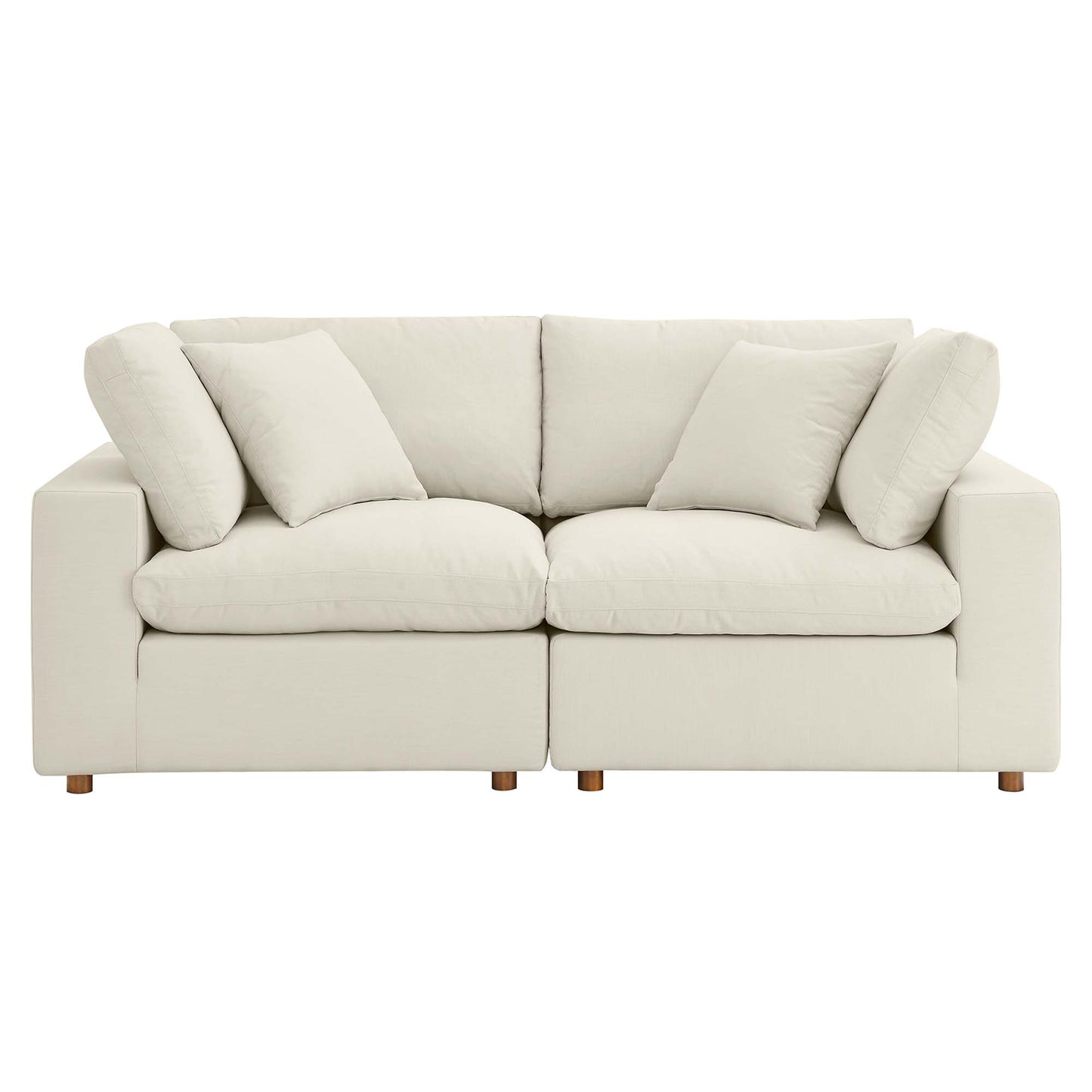 Modway Outlet Commix 2 Piece Down Filled Overstuffed Sectional Sofa Set by Modway  Living Room Furniture Light Beige - EEI-3354-LBG