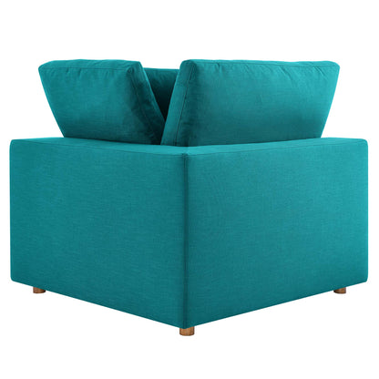 Modway Outlet Commix 5-Piece Down Filled Overstuffed Armless Sectional Sofa by Modway  Living Room Furniture Teal - EEI-3360-TEA