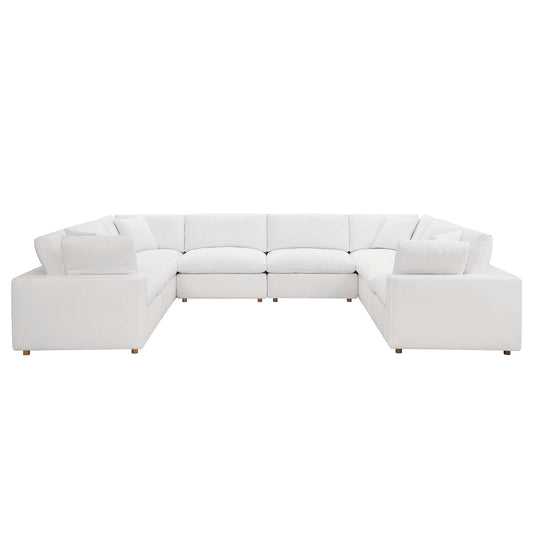 Modway Outlet Commix 8-Piece Down Filled Overstuffed Sectional Sofa by Modway  Living Room Furniture Pure White - EEI-3363-PUW