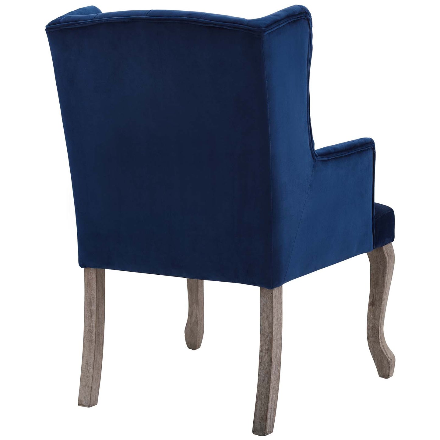 Modway Outlet Realm French Vintage Dining Performance Velvet Armchair by Modway  Bar and Dining Furniture Navy - EEI-3366-NAV