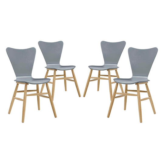 Modway Outlet Cascade Dining Chair Set of 4 by Modway  Bar and Dining Furniture Gray - EEI-3380-GRY