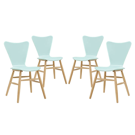Modway Outlet Cascade Dining Chair Set of 4 by Modway  Bar and Dining Furniture Light Blue - EEI-3380-LBU