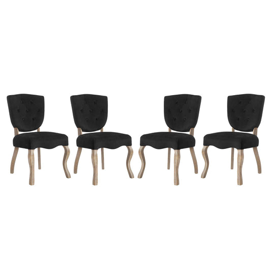 Modway Outlet Array Dining Side Chair Set of 4 by Modway  Bar and Dining Furniture Black - EEI-3382-BLK