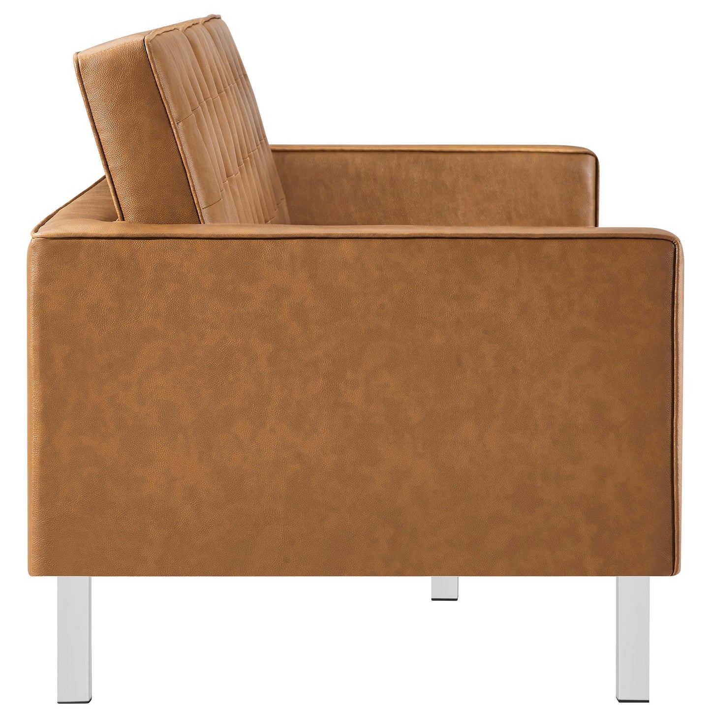 Modway - Loft Tufted Vegan Leather Sofa by Modway  Living Room Sofas and Armchairs Brown - EEI-3385-SLV-TAN