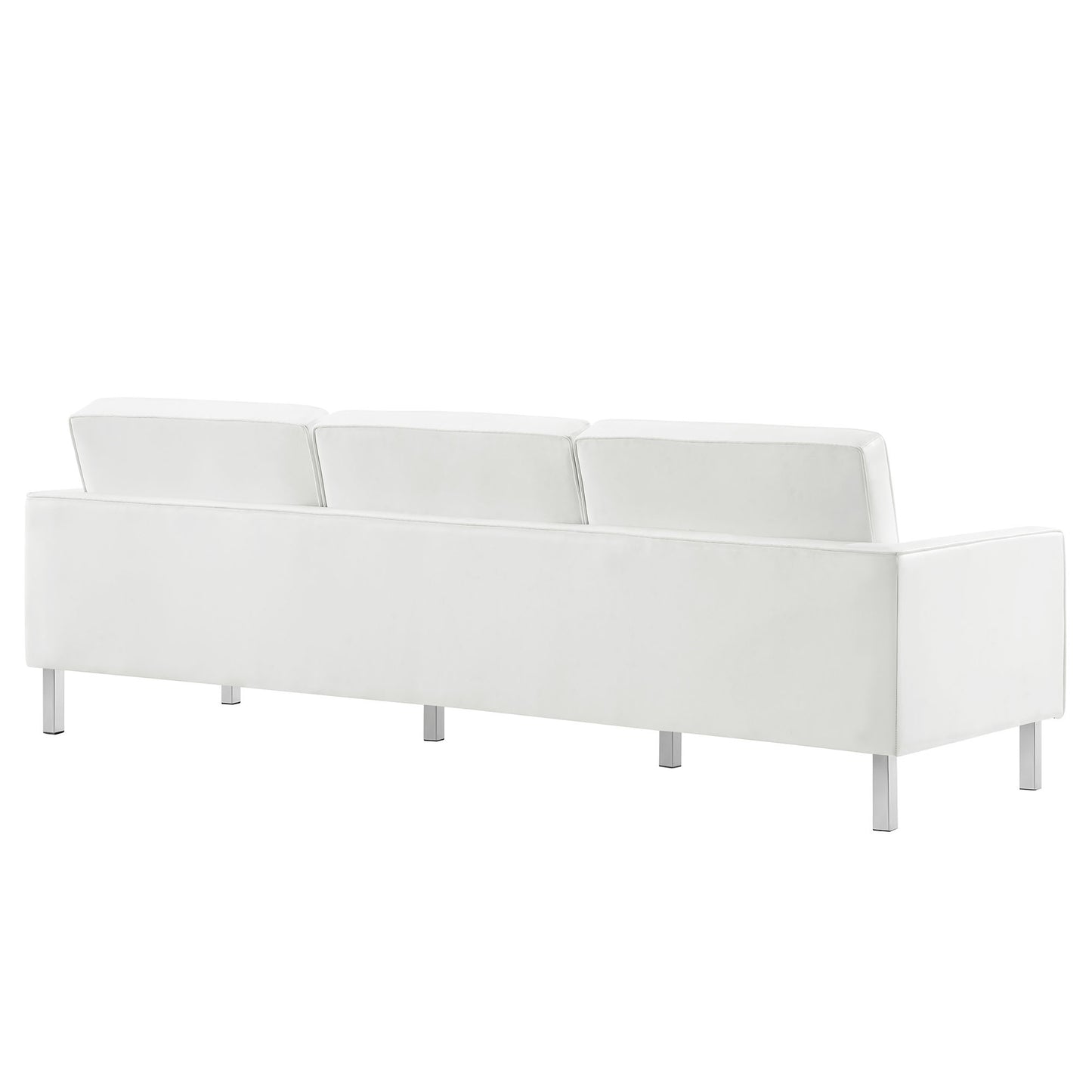 Modway - Loft Tufted Vegan Leather Sofa by Modway  Living Room Sofas and Armchairs White - EEI-3385-SLV-WHI