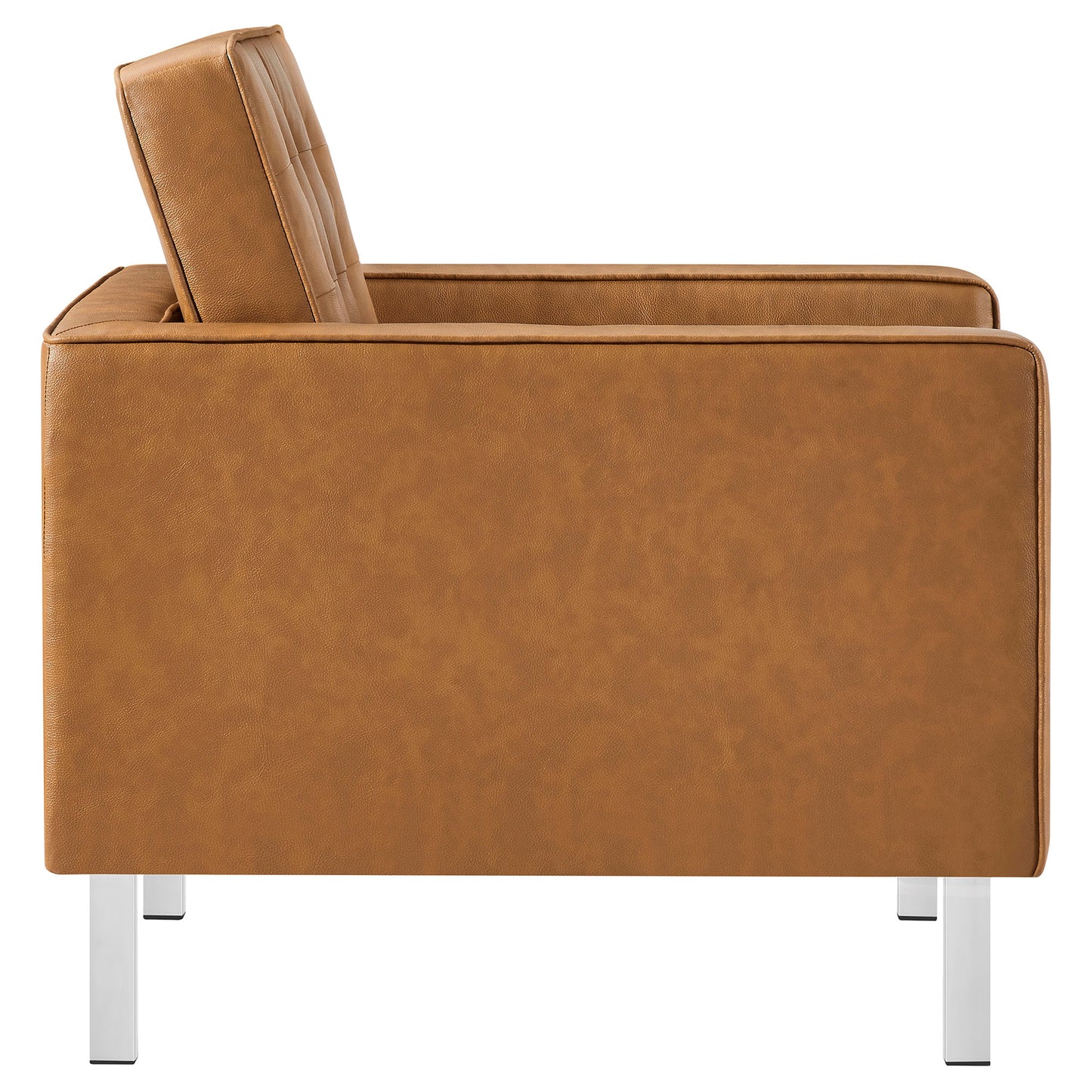 Modway - Loft Tufted Vegan Leather Armchair by Modway  Living Room Sofas and Armchairs Brown - EEI-3391-SLV-TAN