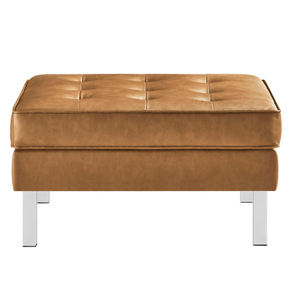 Modway - Loft Tufted Vegan Leather Ottoman by Modway  Living Room Sofas and Armchairs Brown - EEI-3394-SLV-TAN