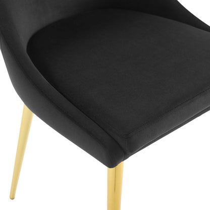 Modway Outlet Viscount Modern Accent Performance Velvet Dining Chair by Modway  Bar and Dining Furniture Black - EEI-3416-BLK