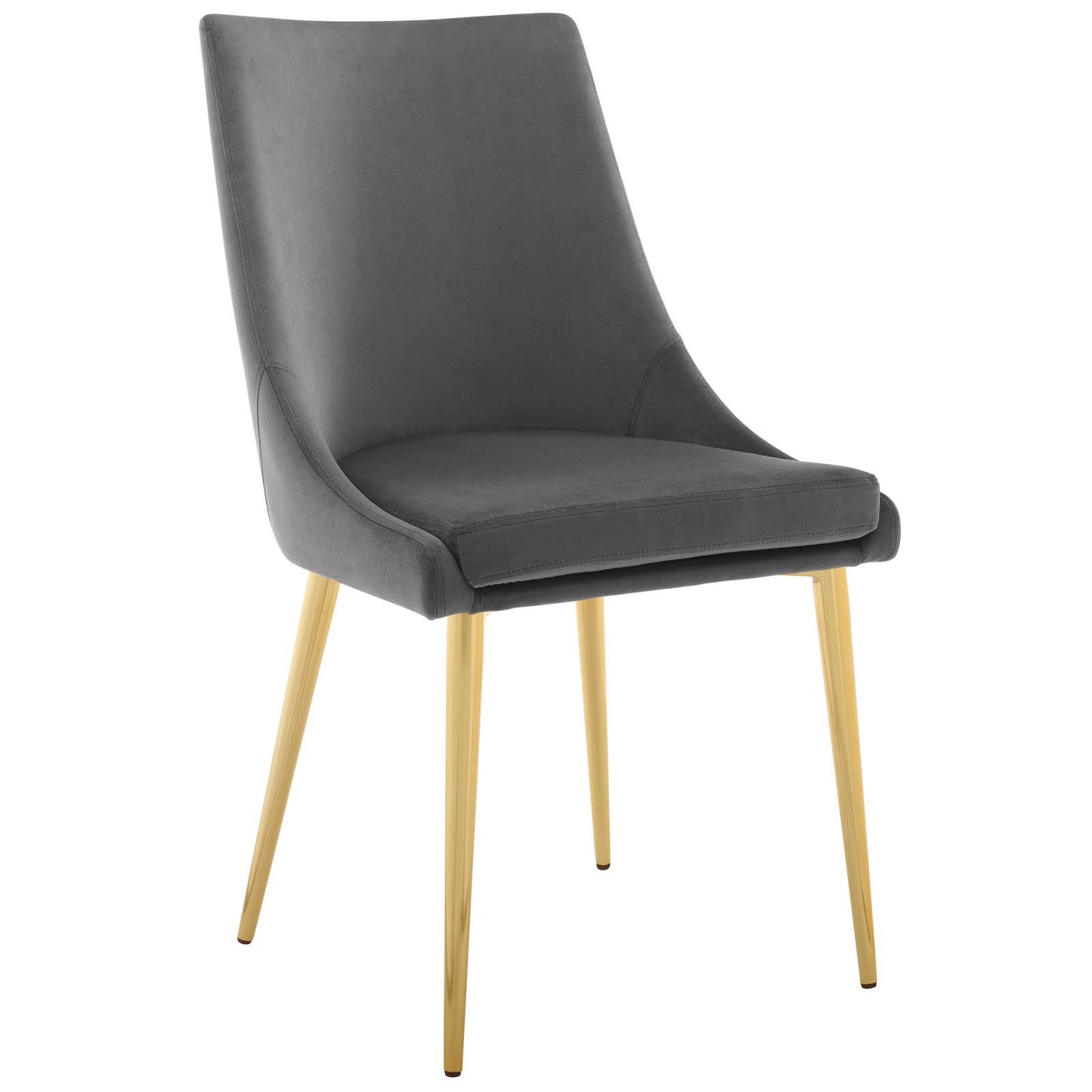 Modway Outlet Viscount Modern Accent Performance Velvet Dining Chair by Modway  Bar and Dining Furniture Gray - EEI-3416-GRY