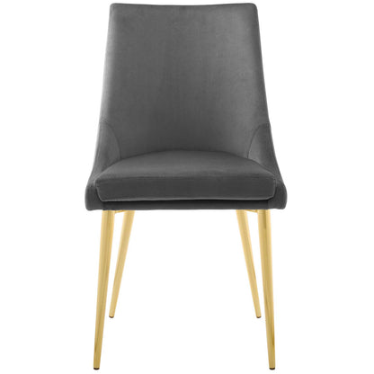 Modway Outlet Viscount Modern Accent Performance Velvet Dining Chair by Modway  Bar and Dining Furniture Gray - EEI-3416-GRY