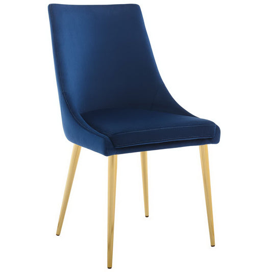 Modway Outlet Viscount Modern Accent Performance Velvet Dining Chair by Modway  Bar and Dining Furniture Navy - EEI-3416-NAV