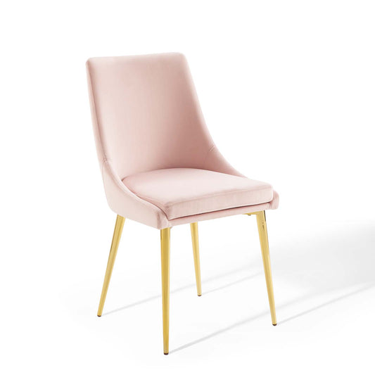Modway Outlet Viscount Modern Accent Performance Velvet Dining Chair by Modway  Bar and Dining Furniture Pink - EEI-3416-PNK