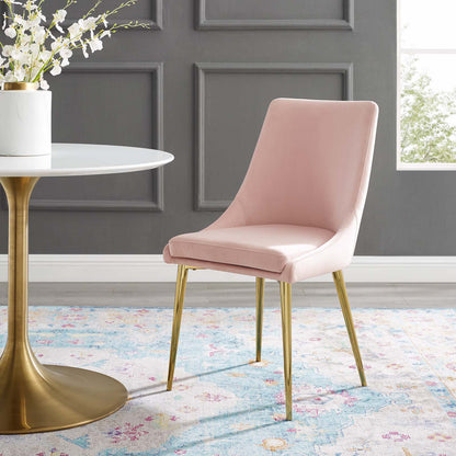 Modway Outlet Viscount Modern Accent Performance Velvet Dining Chair by Modway  Bar and Dining Furniture Pink - EEI-3416-PNK