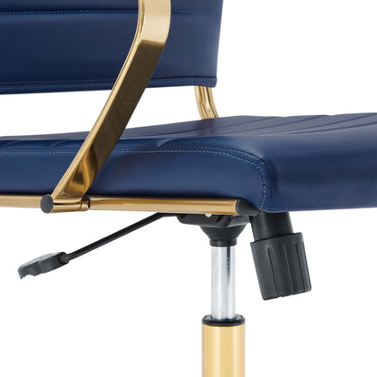 Modway Outlet Jive Gold Stainless Steel Highback Office Chair by Modway  Office Furniture Furniture Gold Navy - EEI-3417-GLD-NAV
