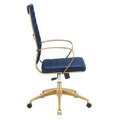 Modway Outlet Jive Gold Stainless Steel Highback Office Chair by Modway  Office Furniture Furniture Gold Navy - EEI-3417-GLD-NAV