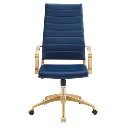 Modway Outlet Jive Gold Stainless Steel Highback Office Chair by Modway  Office Furniture Furniture Gold Navy - EEI-3417-GLD-NAV