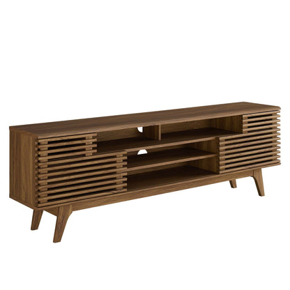 Modway - Render 71" Media Console TV Stand by Modway  Living Room Decor Brown - EEI-3433-WAL