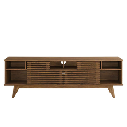 Modway - Render 71" Media Console TV Stand by Modway  Living Room Decor Brown - EEI-3433-WAL