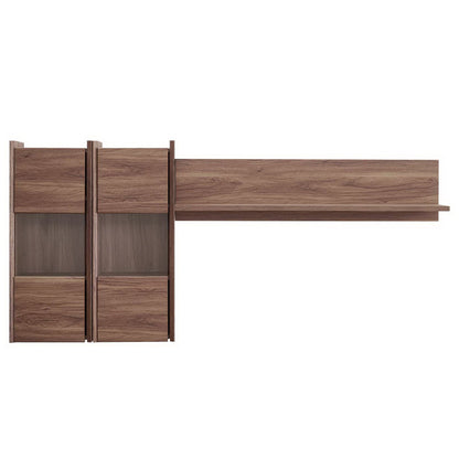 Modway Outlet Visionary Wall Mounted Shelves by Modway  Living Room Furniture Walnut - EEI-3436-WAL