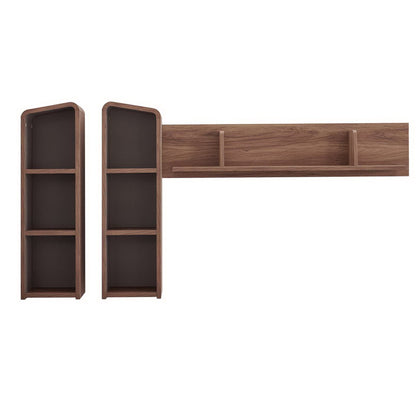 Modway Outlet Omnistand Wall Mounted Shelves by Modway  Living Room Furniture Walnut Gray - EEI-3438-WAL-GRY