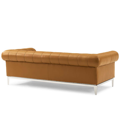 Modway Outlet Idyll Tufted Button Upholstered Leather Chesterfield Sofa by Modway  Living Room Furniture Tan - EEI-3441-TAN
