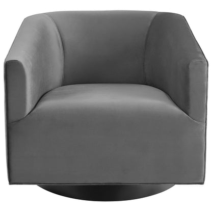 Modway Outlet Twist Accent Lounge Performance Velvet Swivel Chair by Modway  Living Room Furniture Gray - EEI-3456-GRY