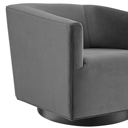 Modway Outlet Twist Accent Lounge Performance Velvet Swivel Chair by Modway  Living Room Furniture Gray - EEI-3456-GRY