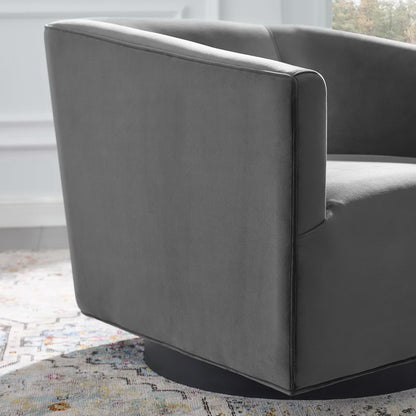 Modway Outlet Twist Accent Lounge Performance Velvet Swivel Chair by Modway  Living Room Furniture Gray - EEI-3456-GRY