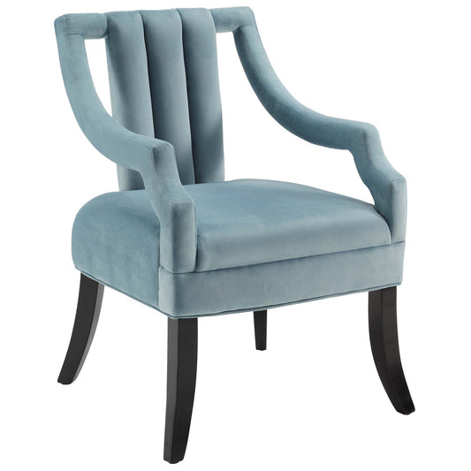 Modway Outlet Harken Performance Velvet Accent Chair by Modway  Living Room Furniture Light Blue - EEI-3458-LBU