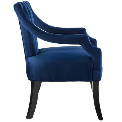 Modway Outlet Harken Performance Velvet Accent Chair by Modway  Living Room Furniture Navy - EEI-3458-NAV