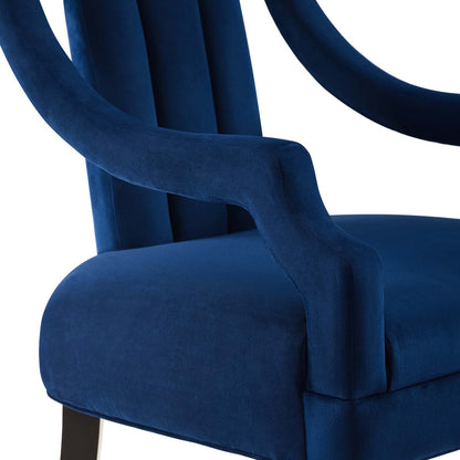 Modway Outlet Harken Performance Velvet Accent Chair by Modway  Living Room Furniture Navy - EEI-3458-NAV