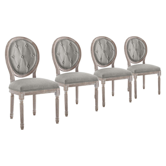 Modway Outlet Arise Upholstered Fabric Dining Side Chair Set of 4 by Modway  Bar and Dining Furniture Light Gray - EEI-3470-LGR