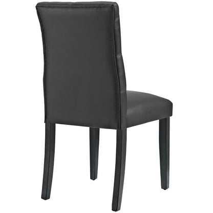 Modway Outlet Duchess Vinyl Dining Chair Set of 2 by Modway  Bar and Dining Furniture Black - EEI-3472-BLK