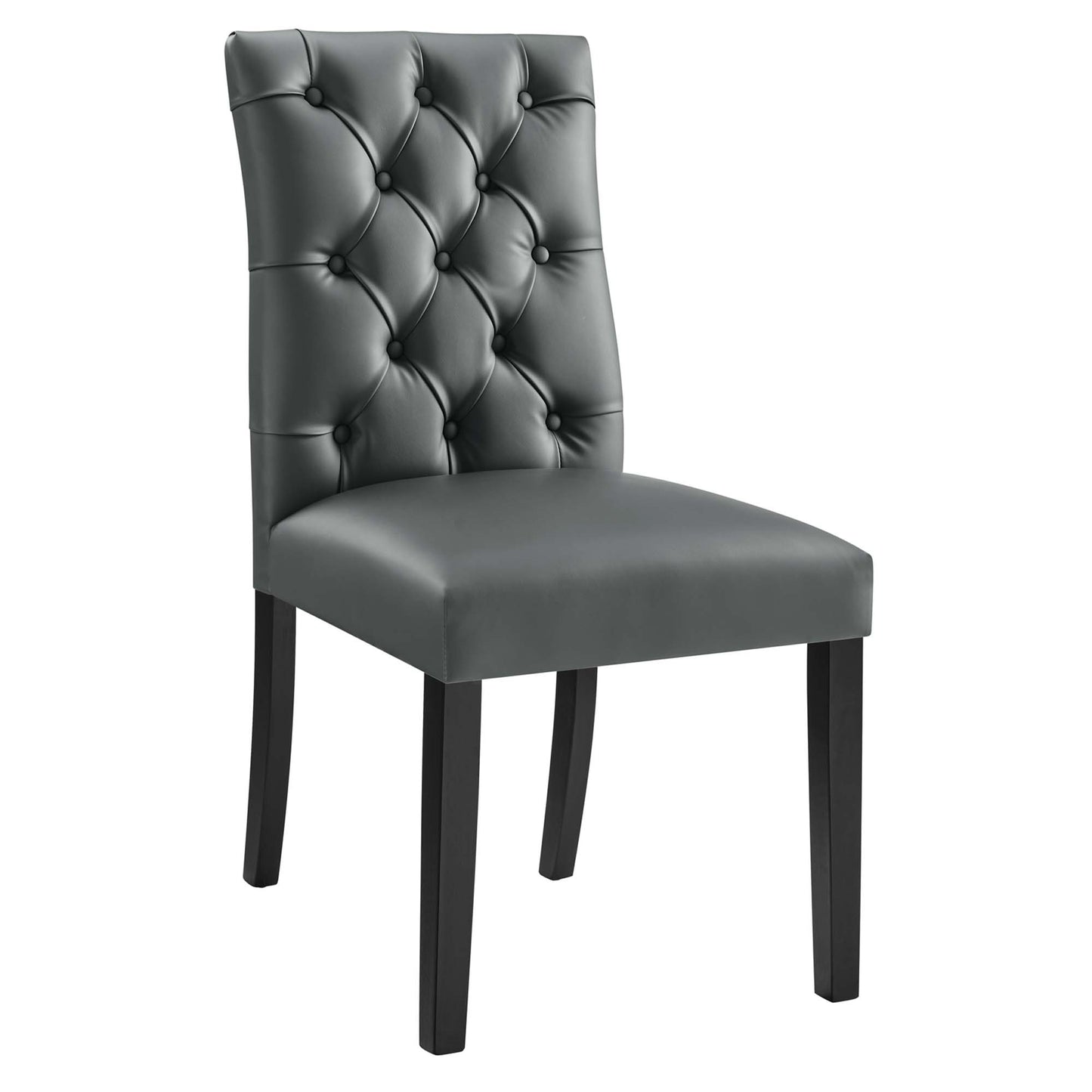 Modway - Duchess Vinyl Dining Chair Set of 2 by Modway  Bar and Dining Dining Chairs Gray - EEI-3472-GRY