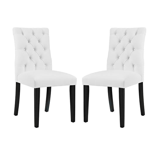 Modway - Duchess Vinyl Dining Chair Set of 2 by Modway  Bar and Dining Dining Chairs White - EEI-3472-WHI