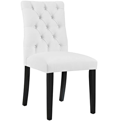 Modway Outlet Duchess Vinyl Dining Chair Set of 4 by Modway  Bar and Dining Furniture White - EEI-3473-WHI