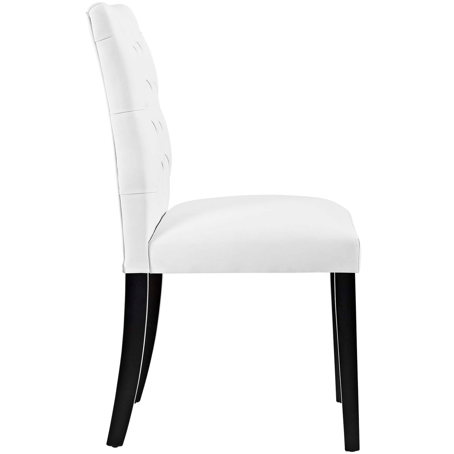 Modway Outlet Duchess Vinyl Dining Chair Set of 4 by Modway  Bar and Dining Furniture White - EEI-3473-WHI