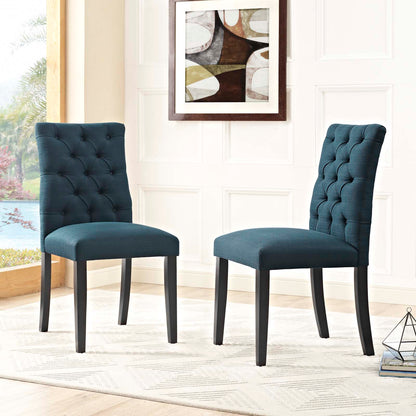 Modway Outlet Duchess Fabric Dining Chair Set of 2 by Modway  Bar and Dining Furniture Azure - EEI-3474-AZU