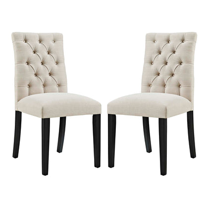 Modway Outlet Duchess Fabric Dining Chair Set of 2 by Modway  Bar and Dining Furniture Beige - EEI-3474-BEI