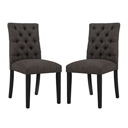 Modway Outlet Duchess Fabric Dining Chair Set of 2 by Modway  Bar and Dining Furniture Brown - EEI-3474-BRN