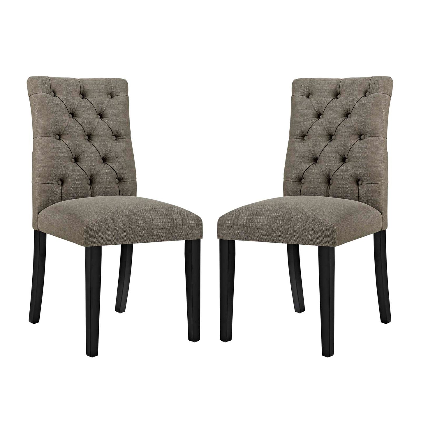 Modway Outlet Duchess Fabric Dining Chair Set of 2 by Modway  Bar and Dining Furniture Granite - EEI-3474-GRA