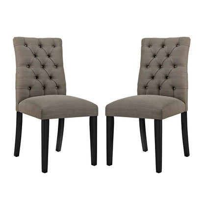 Modway Outlet Duchess Fabric Dining Chair Set of 2 by Modway  Bar and Dining Furniture Granite - EEI-3474-GRA
