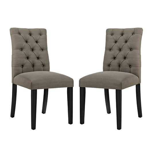 Modway Outlet Duchess Fabric Dining Chair Set of 2 by Modway  Bar and Dining Furniture Granite - EEI-3474-GRA