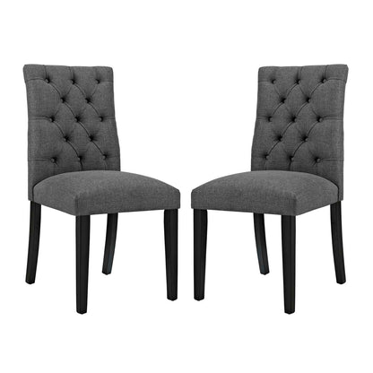 Modway Outlet Duchess Fabric Dining Chair Set of 2 by Modway  Bar and Dining Furniture Gray - EEI-3474-GRY