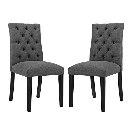 Modway Outlet Duchess Fabric Dining Chair Set of 2 by Modway  Bar and Dining Furniture Gray - EEI-3474-GRY